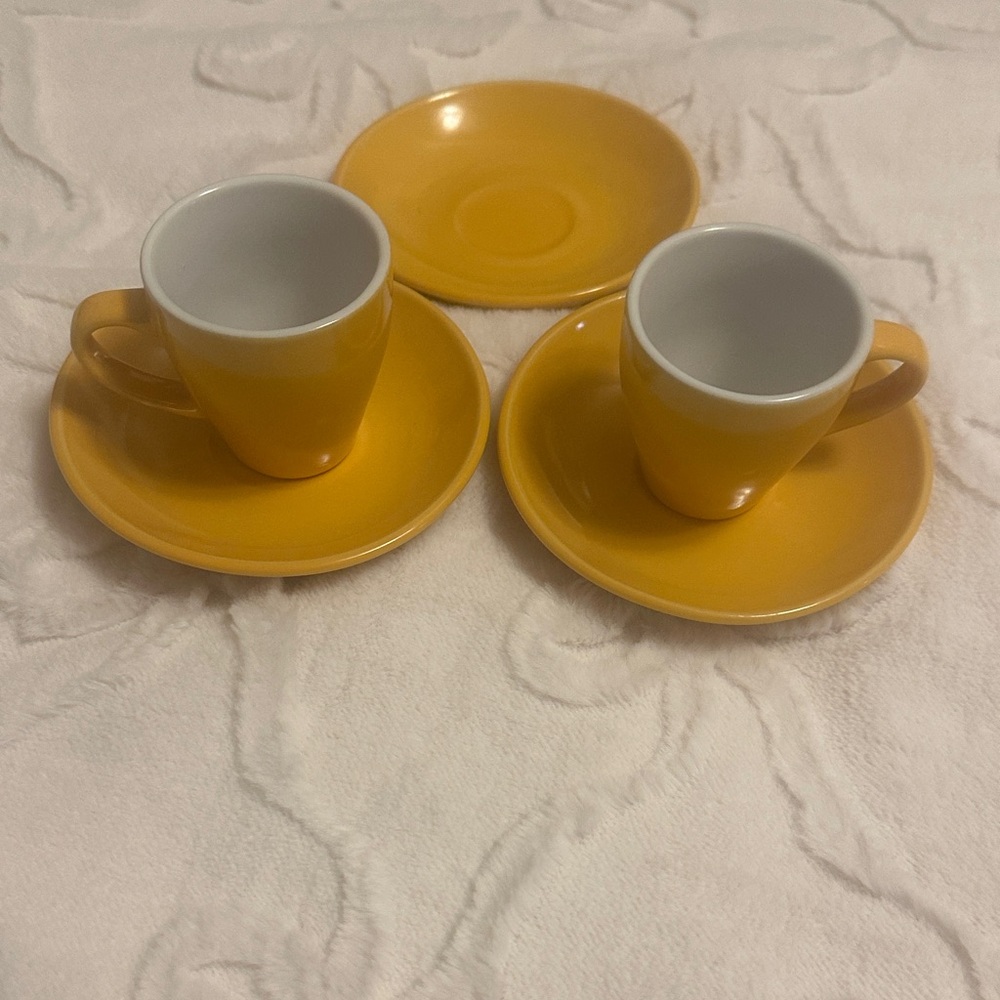 Imusa Yellow Espresso Cup and Saucer Set